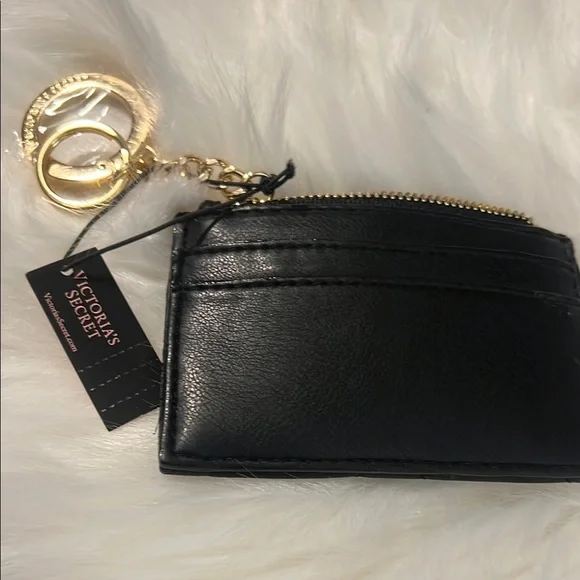Victoria's Secret Black Card Holder with Gold Keychain - Picture 10 of 10